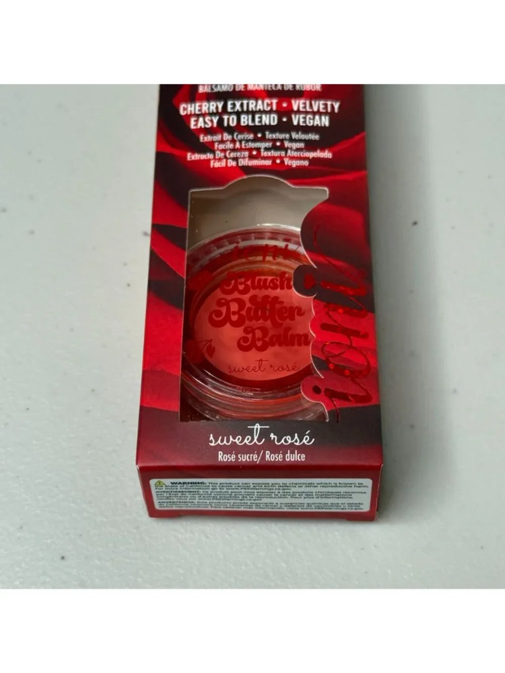 Ioni Blush Butter Balm Sweet Rose Cherry Extract Cream Blush Vegan